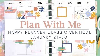 Plan With Me | Vertical Classic Happy Planner | January 24 - 30