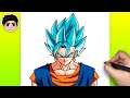 How To Draw VEGITO SSJ BLUE Dragon Ball Easy Tutorial 