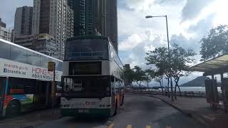 Hong Kong Bus NWFB 6018 @ 18P 新世界第一巴士 Neoplan Centroliner 駛離堅尼地城(卑路乍灣)