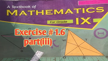 Mathematics 9th class || mathematics with us Kpk board classes part  (III) EXERCISE 1.6