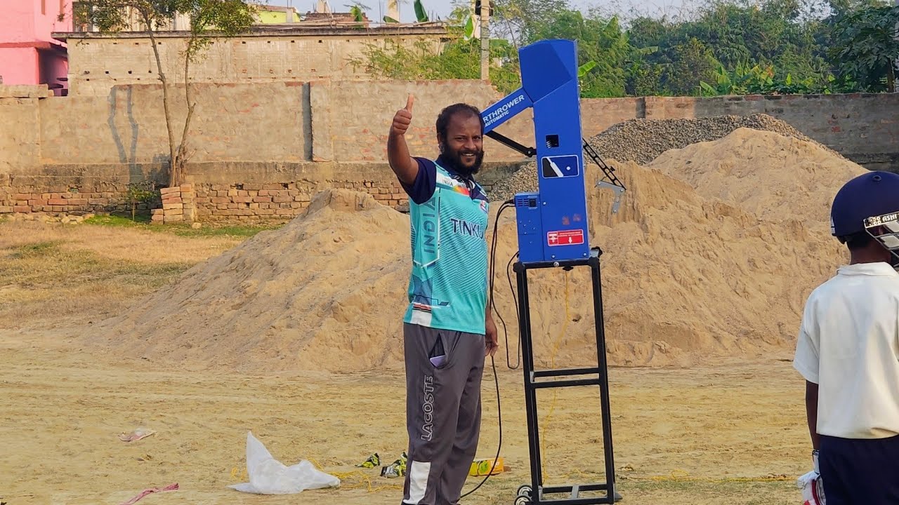 day 2 practice session with ball machine 🏏🏏 - YouTube
