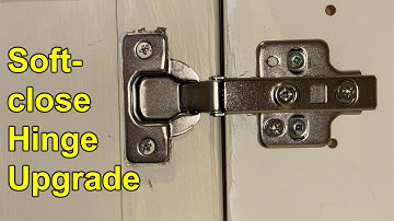 Replace old hinges on cabinets with soft-close hinges for smooth, silent doors