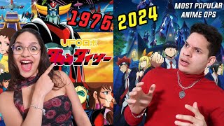 Latinos react to The Evolution Of Anime Opening Songs 1975 - 2024