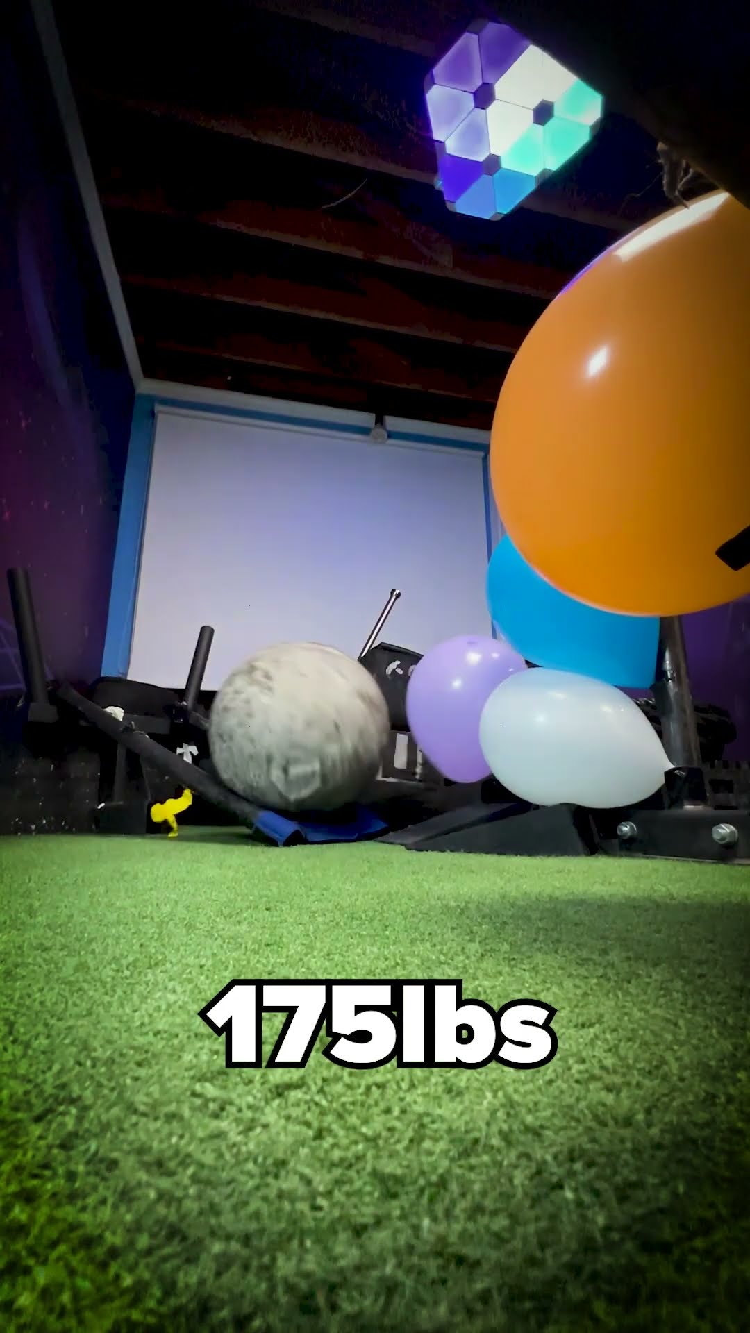 Can balloons stop this Mega Stone from rolling?