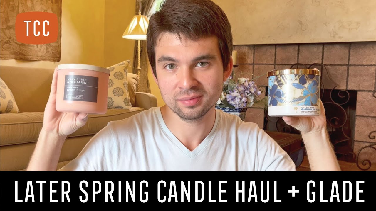 Cozy Linen & Nectarine and More Bath & Body Works Haul + Glade 3Wick Candle Review YouTube