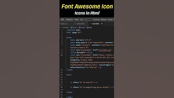 How To Use Font Awesome in Html