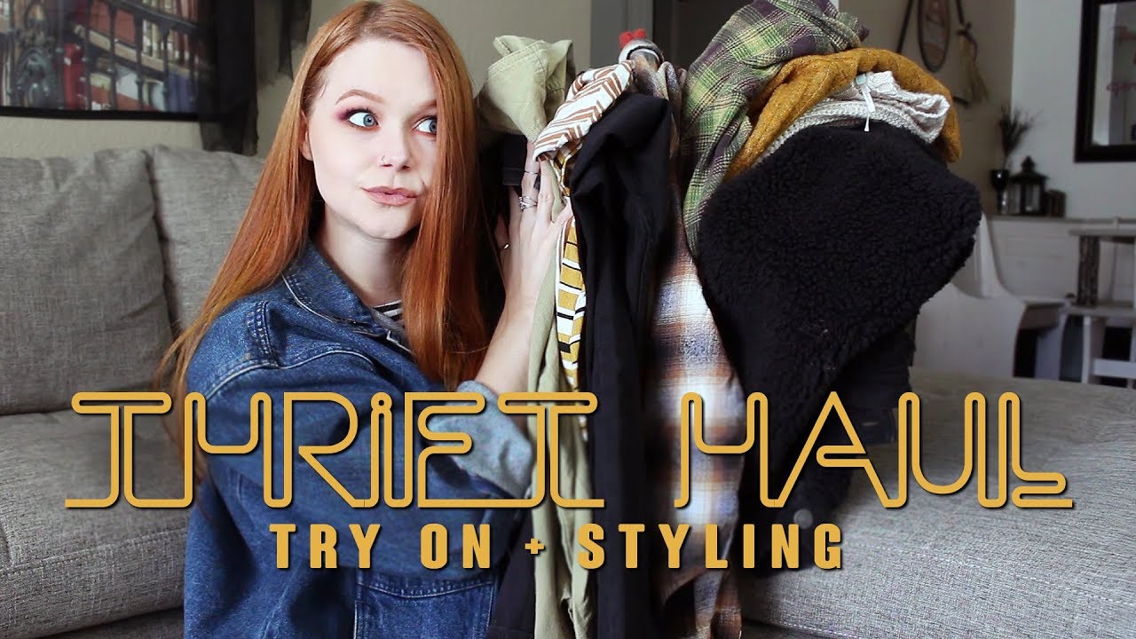 fall try on thrift haul + styling