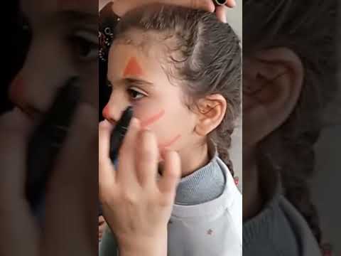 رسم بسيط على الوجه للأطفال قطة نشاطات اطفال رياض الأطفال