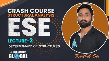 #02 Determinacy of Structures | Crash Course Structural Analysis By C.Karthik Sir| ESE