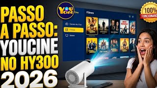 COMO BAIXAR E INSTALAR O YOUCINE NO PROJETOR HY300 EM 2026 [SIMPLES E DIRETO] #cinema #cine #futebol