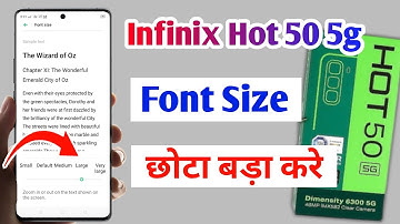 infinix hot 50 5g font size setting kaise kare | how to set font size setting in infinix hot 50 5g