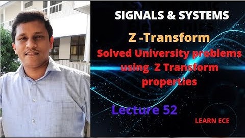 SIGNALS AND SYSTEMS KTU: Lecture 52