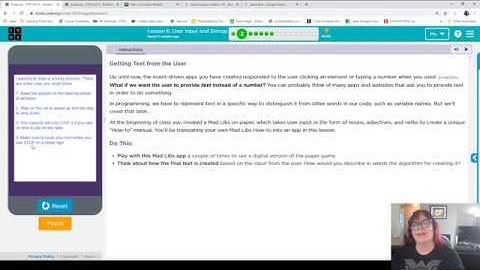 Code.org Unit 5 lesson 6 part 1 of 5 Mad lib assignment
