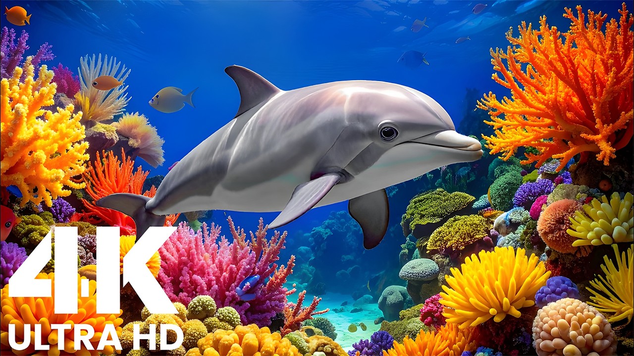 4K Coral Reef Aquarium Ambience – Colorful Ocean Fish & Calm Underwater Environment for Relaxation
