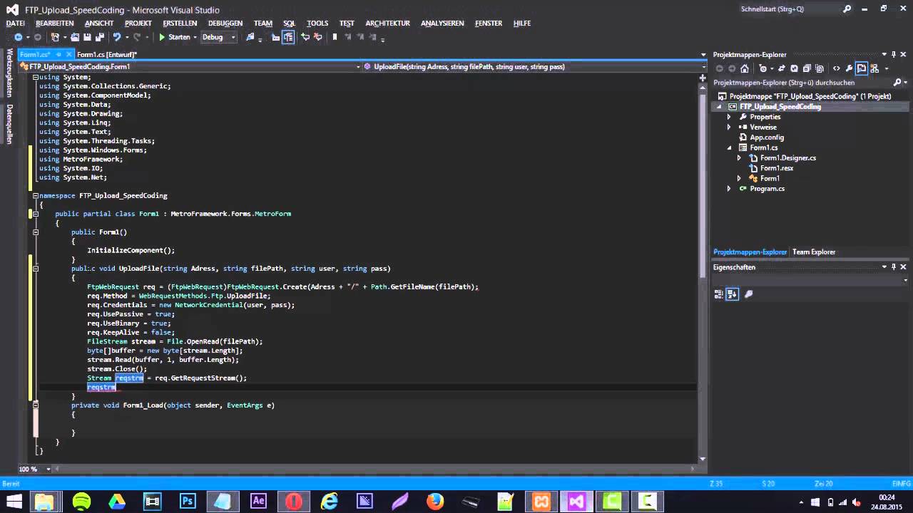 Speed Coding | C# FTP Uploader - YouTube