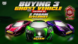 Buying the 3 GHOST Vehicle for 400K UC | 2 Ghost giveaway| 🔥 PUBG MOBILE 🔥
