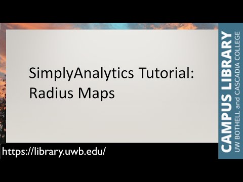 SimplyAnalytics Tutorial: Radius Maps