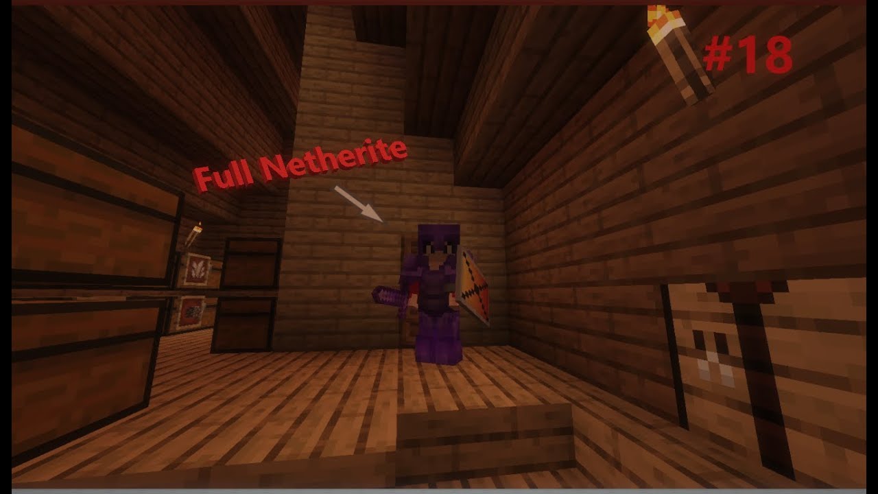 J'ai enfin le full Netherite avec Protection IV !18 s1(Minecraft