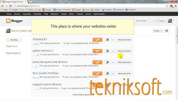 Blogger - How to enter the administration panel