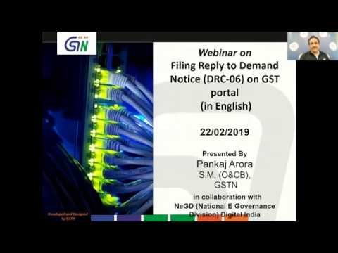 Filing Reply to Demand Notice (DRC-06) on GST portal (English)