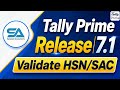 Tally Prime Release 7.1 | Validate HSN/SAC Before Return Filing #tally #tallyprime7.1 #tallyprime