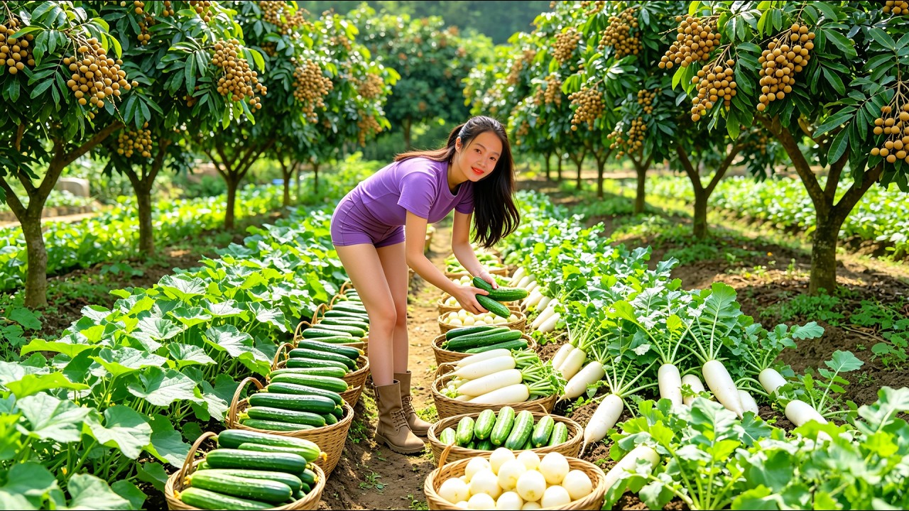 Harvesting Cucumbers To Sell At The Market – Cooking With Them ...