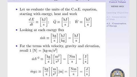 Lecture 24 - Conservation of Energy for Open Systems