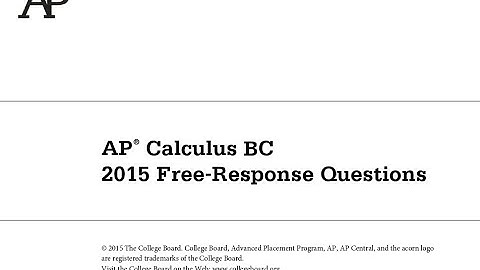 AP Calculus BC 2015 Free Response Discussion