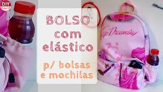 Bolso com elástico para garrafinhas