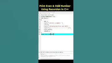 Display even & odd number in C++ #shorts #youtubeshorts #coding