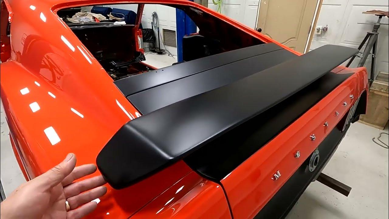 1969 Mustang BOSS 302 Restoration Project: #22. Prep and Paint Rear Spoiler  and Window Louvers. 