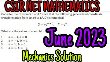 CSIR NET MATHEMATICS JUNE 2023 SOLUTION | CSIR NET MATHS MECHANICS SOLUTION #mathematicstudent