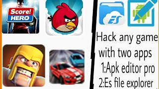 Hack any game with apk editor pro and Es file explorer no ROOT. screenshot 3