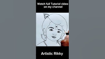 Little krishna Drawing #youtube #shorts #krishnadrawing #viralshorts #janmashtami #trending #art