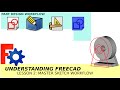 Understanding FreeCAD Lesson 2 Part Design Master Sketch Parametric multi-body project for Beginners