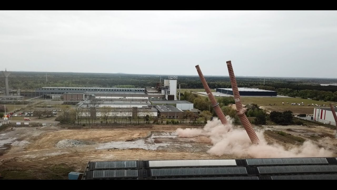 Sloop schoorstenen EMGO in Lommel door Van Loo Projects.