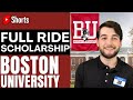Full ride scholarship at Boston University #Shorts #campustour