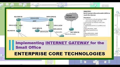 GNS3 004 | Implementing Internet Gateway | Small Office internet service | ENCORE Lab