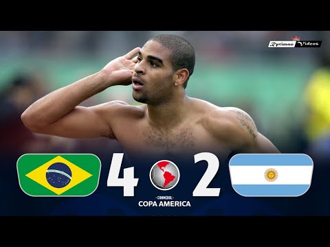 Brasil 2 (4) x (2) 2 Argentina ● 2004 Copa América Final Extended Goals & Highlights + Penalties HD