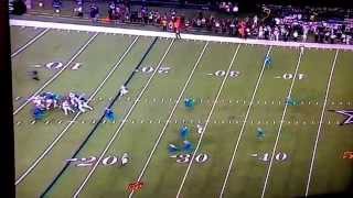 Tony Romo throws his second interception of the game (thanksgiving day game )