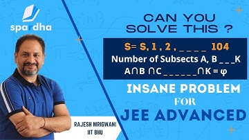 Insane problem | IIT Advanced | Spardha | Rajesh Mrigwani |
