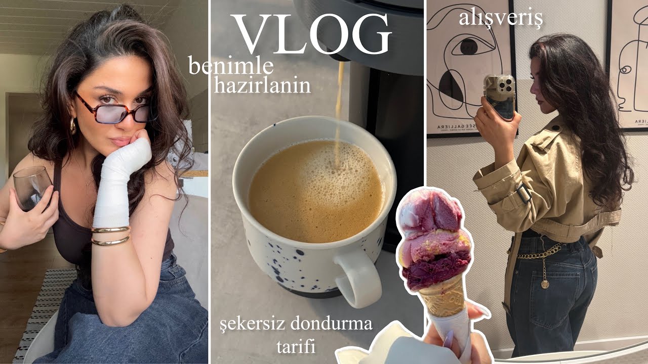 GÜNLÜK VLOG GELDİ I benimle hazırlanın, kilo verdiren dondurma tarifi, market alışverişi