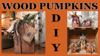 4x4 AND 2X2 WOOD PUMPKIN DIY / EASY FALL CRAFT