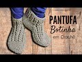 PANTUFA BOTINHA EM CROCHÊ -COM PONTO PUFF/ DIANE GONÇALVES