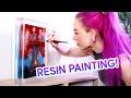 Painting my first layered resin painting its 3d