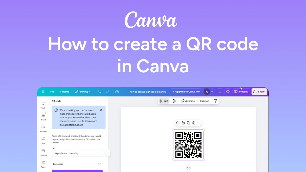 How to create a QR code in Canva - YouTube