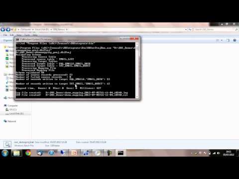 DBIntegrate Demo - Running Projects from Command Line