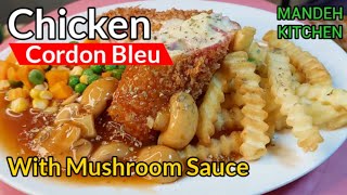 Chicken Cordon Bleu Beef Mushroom Sauce Delicious Gourmet Homemade Menu