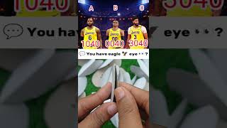 99% People Fail This Eagle Eye Test 0 Choose A B or C (Basketball Quiz) #shorts