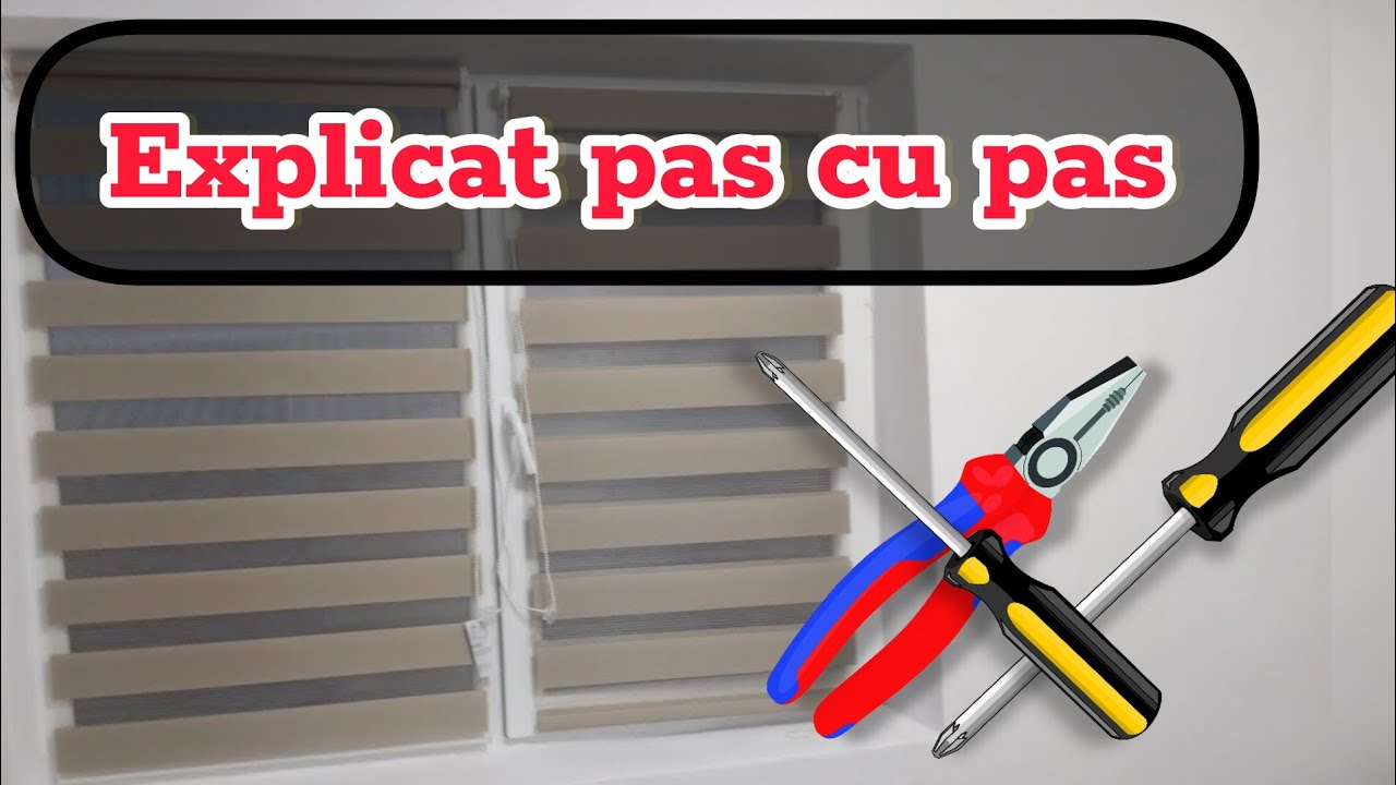 montare jaluzele zi noapte ,(rulou dublu zebra interior,rolete textile) pas cu pas